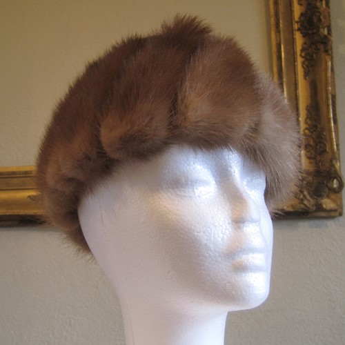 1950s designer mink and velvet hat